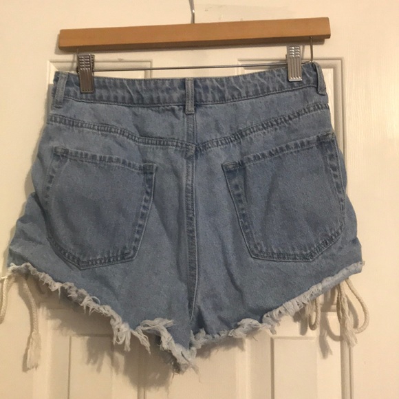 Forever 21 Lace Up Jean Shorts - Picture 4 of 4